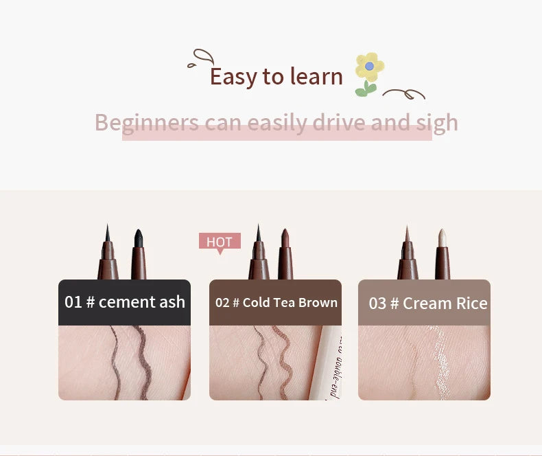Eyeliner Double Head Pen For Smooth And Delicate Eye Makeup  Quick Drying Film Forming Waterproof And Sweat Proof Eye Makeup