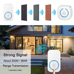 Wireless Doorbell IP44 Waterproof Smart Home Welcome Door Bell 300M Range 60Songs Intelligent Home Chime Bell Kit US/EU Plug