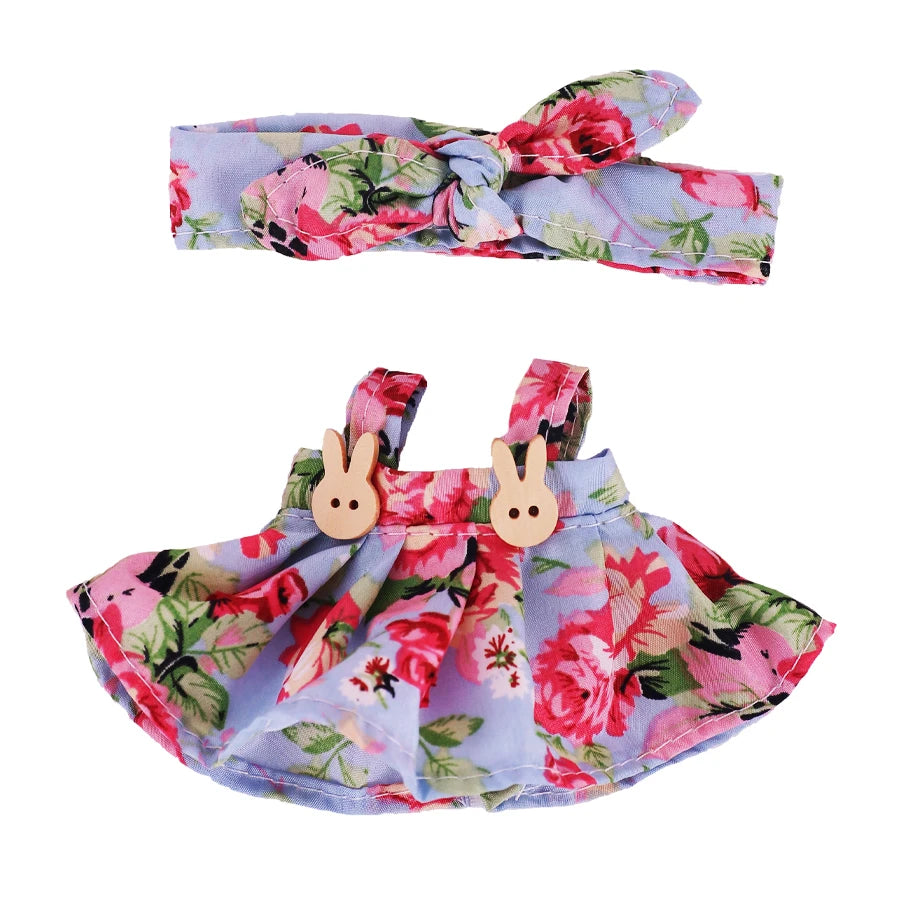 For 17Cm Plush Doll Labubu Clothes Accessories Pants Skirts Cute Overall Doll Shoes Leather Shoes Martin Boots Holiday Gifts
