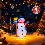 Christmas Inflatable Decorations - Branch Snowman, Santa Claus, Gingerbread Man, Gift Bag Snowman LED Light Lawn Decorations