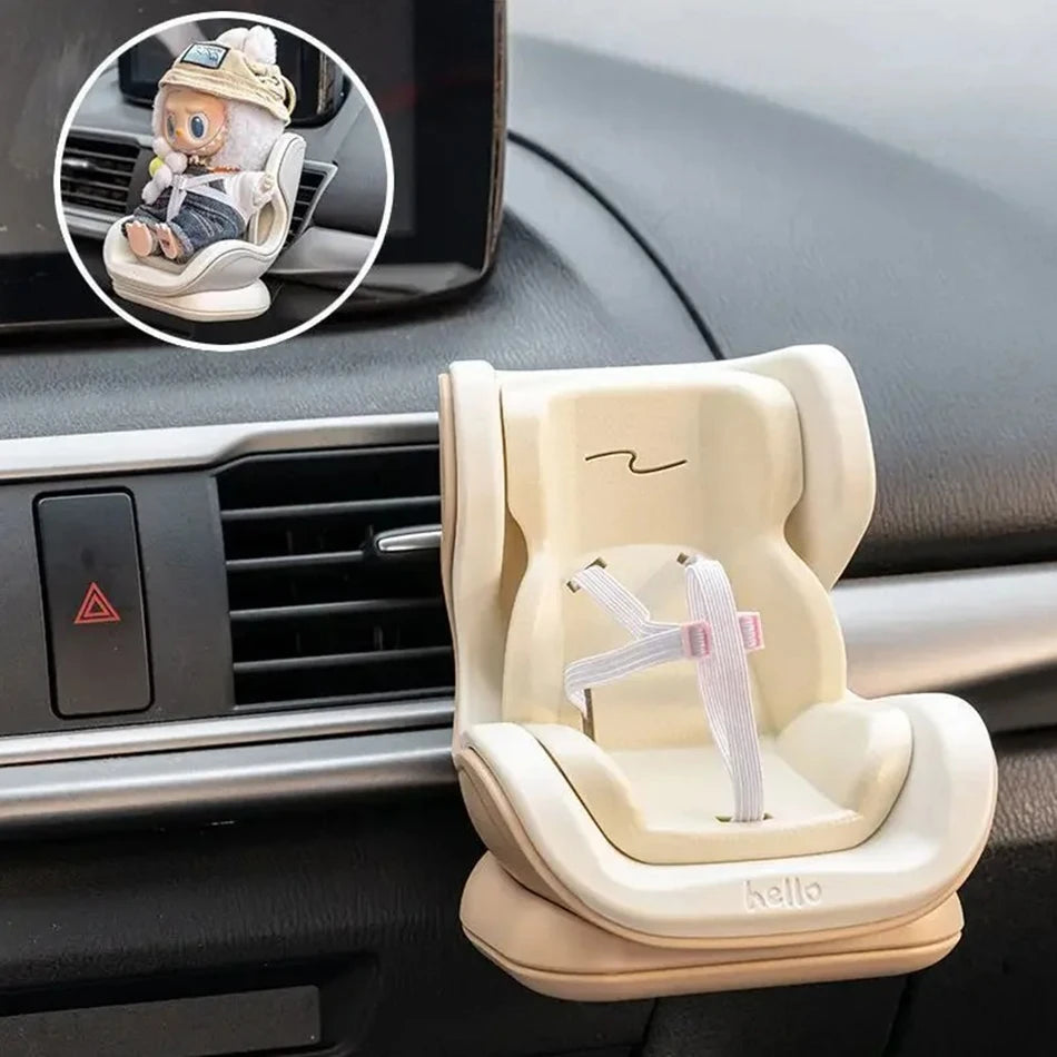 4 Styles For Car Doll Safety Seat Cartoon Chair Model Kawaii Doll Seat Outlet Decor Car Interior Styling Labubu Accessories ﻿