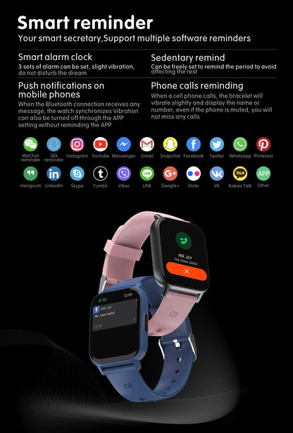 Xiaomi New 1.69 Inch Smart Watch Men Body Temperature Full Touch Smartwatch Women Accurate Oxygen Monitor Clock 2023 PK P8