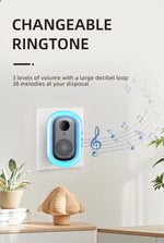 Wireless Doorbell Camera with Solar Cover 1080P Video Intercom Motion Detect Night Vision Waterproof Outdoor Smart Doorbell Wifi