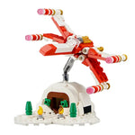 Bricklink MOC Ideas Space Wars Spaceship Wings Fighter Christmas Version 4002019 Aircraft Building Blocks Toys For Children Gift