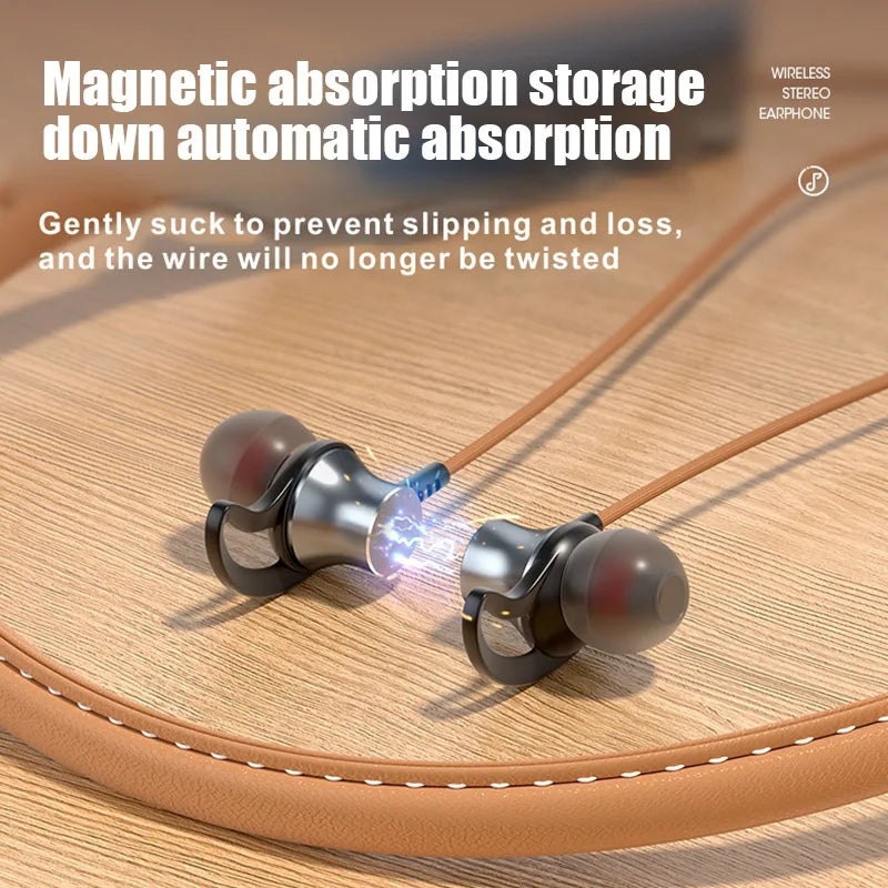 Wireless Bluetooth Earphones Wireless Headphones Magnetic Sport Neckband Neck-hanging Earbuds Wireless with Mic Bluetooth5.0
