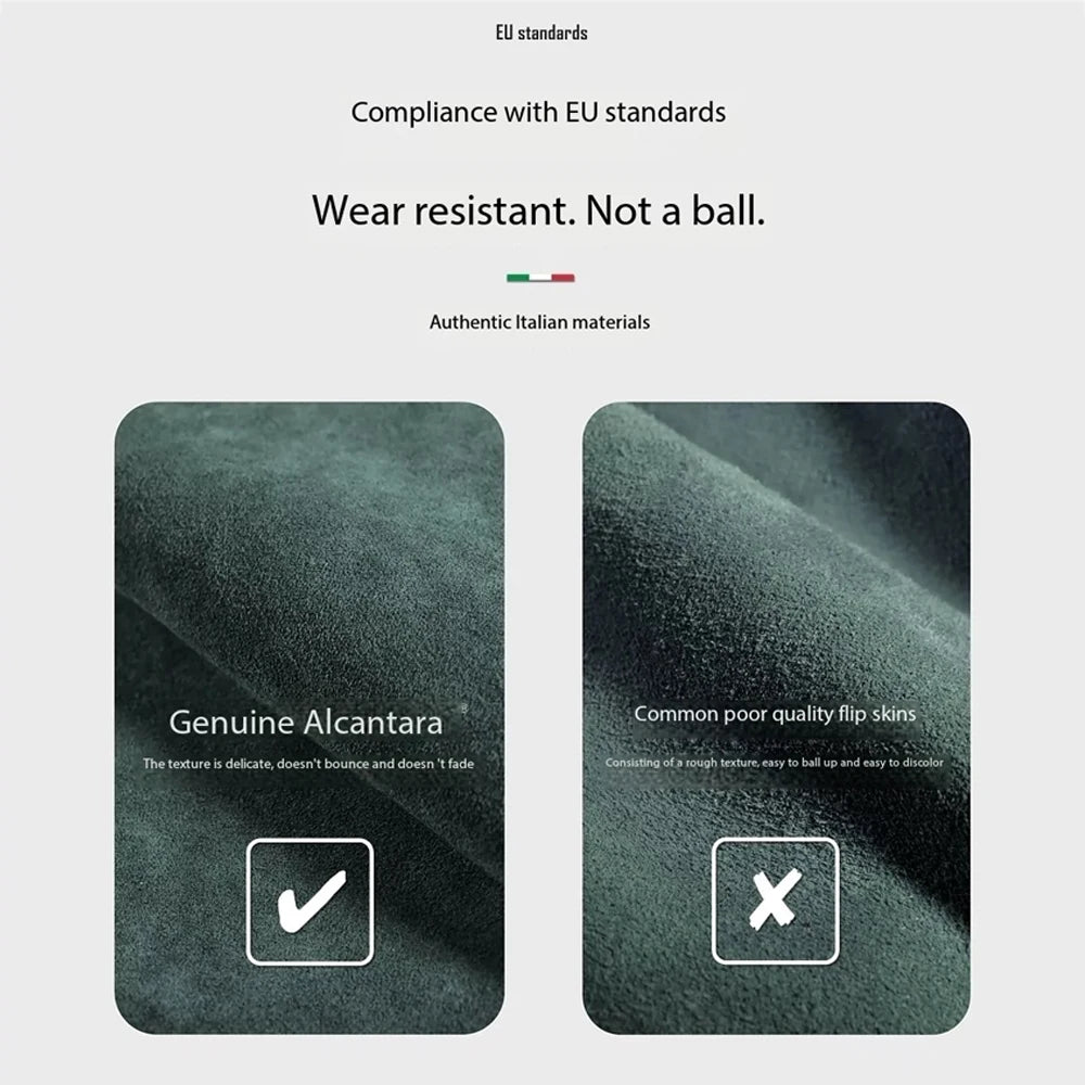 Real Italy Alcantara Magsafe Case for iPhone 17 Pro Max Air Premium Magnetic Cover Suede Leather Cases for iPhone 16 17 Pro Max