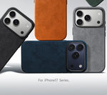 Genuine Italy imported Alcantara Magnetic Orange Case for iPhone 17 /17Air /17 Pro /17Pro Max with AI Camera Button and Magsafe