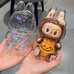 New 17cm LABUBU Clear Macaron Case, Dust Case, Housings, Popmart Bubble Mart Doll Accessories, Doll Accessories, Christmas Gifts