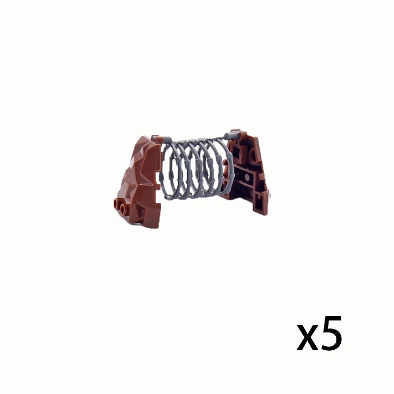 MOC WW2 Military War Weapon Soldier Accessories Building Blocks Roadblock Motorcycle Weapon case container Weapon Bag Brick Toy