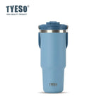 Tyeso Large-Capacity Vacuum Flasks Handle Vacuum Cup Dual-Drink Coffee Mug Stainless Steel Ice Cup Car Bottle Hot Cold Retention