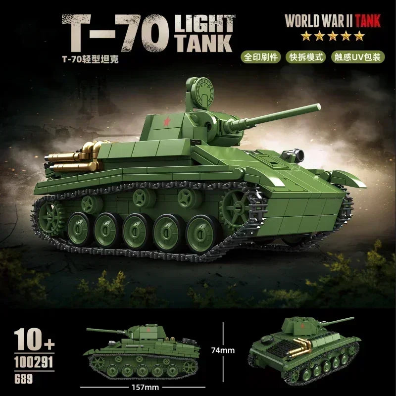 Germany Series Tank III L WW2 Military Series Tank Building Blocks  Bricks Model Set for Kids Educational Toys Christmas Gifts