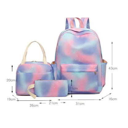 3Pcs/set Disney Lilo Stitch Backpack for Boy Girl Teenager Student Back To School Schoolbag Lunch Bag Women lovely Rucksack Gift