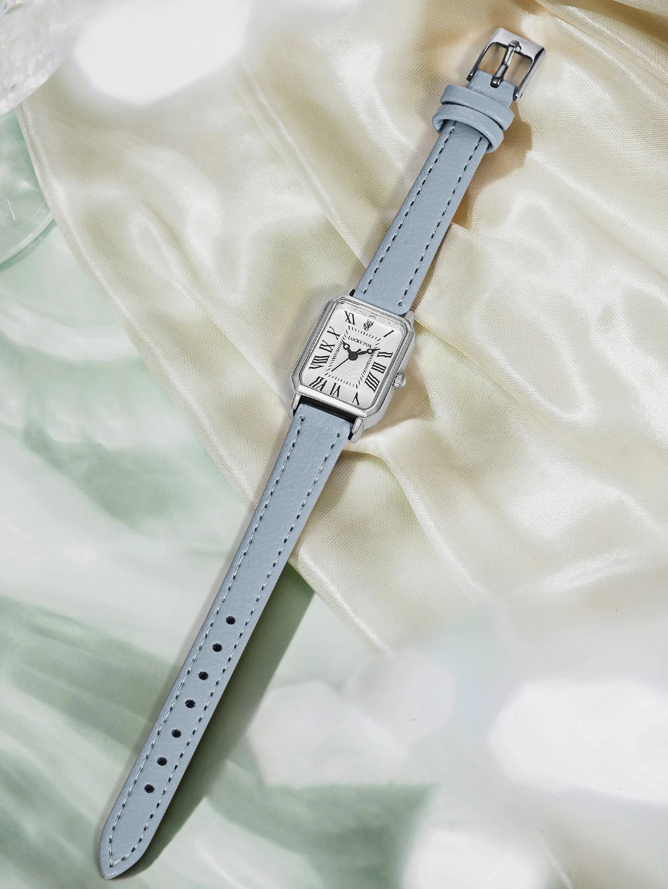 Fashion Rectangle Quartz Wrist Watch for Women Luxury Brand Roman Dial Leather Strap  Ladies Watches Clock