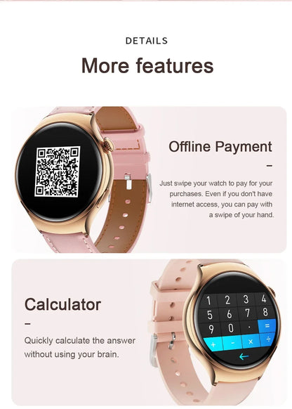 2025For HUAWEI Smart Watch Women GPS Trajectory Heart Rate Blood Pressure NFC Bluetooth Call 1.27inch AMLOED Smartwatches Ladies