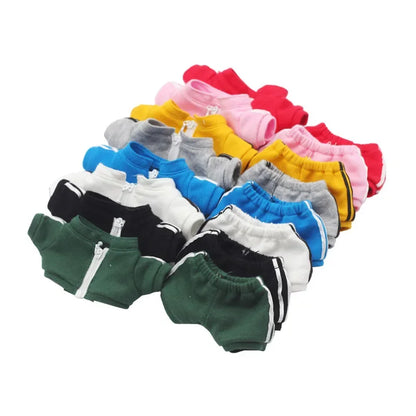 17cm Labubu Doll Clothes Set Solid Color Hoodie Sweatshirt and Pants Outfit for DIY Doll Dressing Gift for Toy Collectors