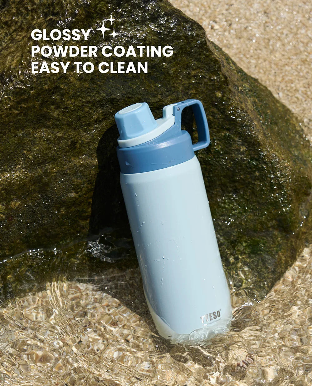 Tyeso Stainless Steel Sports Water Bottle Insulated Leak-Proof Portable Fitness Flask for Outdoor Workouts Travel Vacuum Flasks