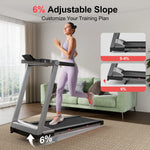 Superun Raceable Treadmill for Home, Walk Treadmill with 6% Incline 158 kg Weight Capacity
