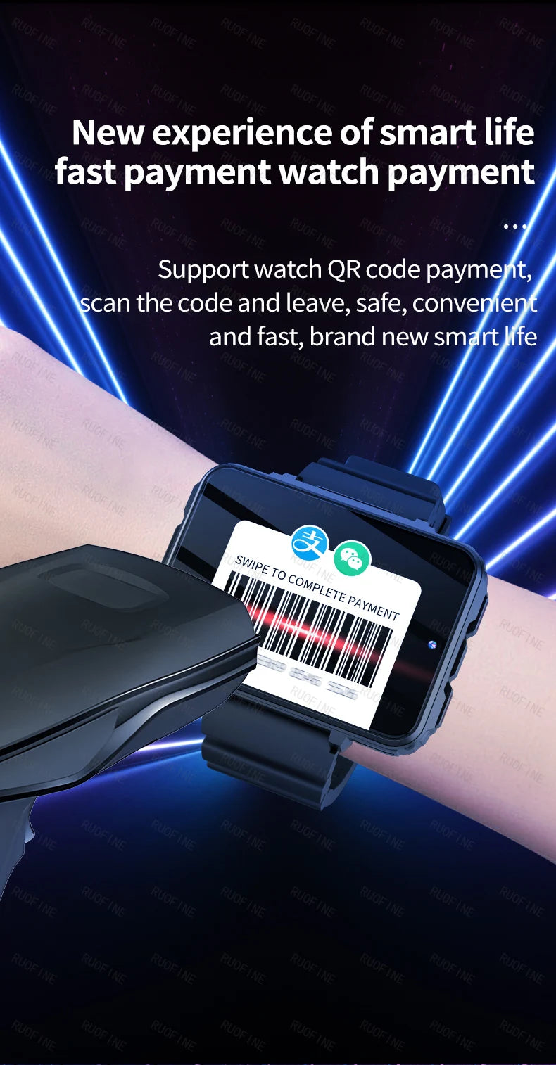 4G LTE Android Smartwatch 2025 Connected Watch Man Sim Card Phone Mobile 2.4 Inch 1.4GHz Electronics Smart Watch New In Global