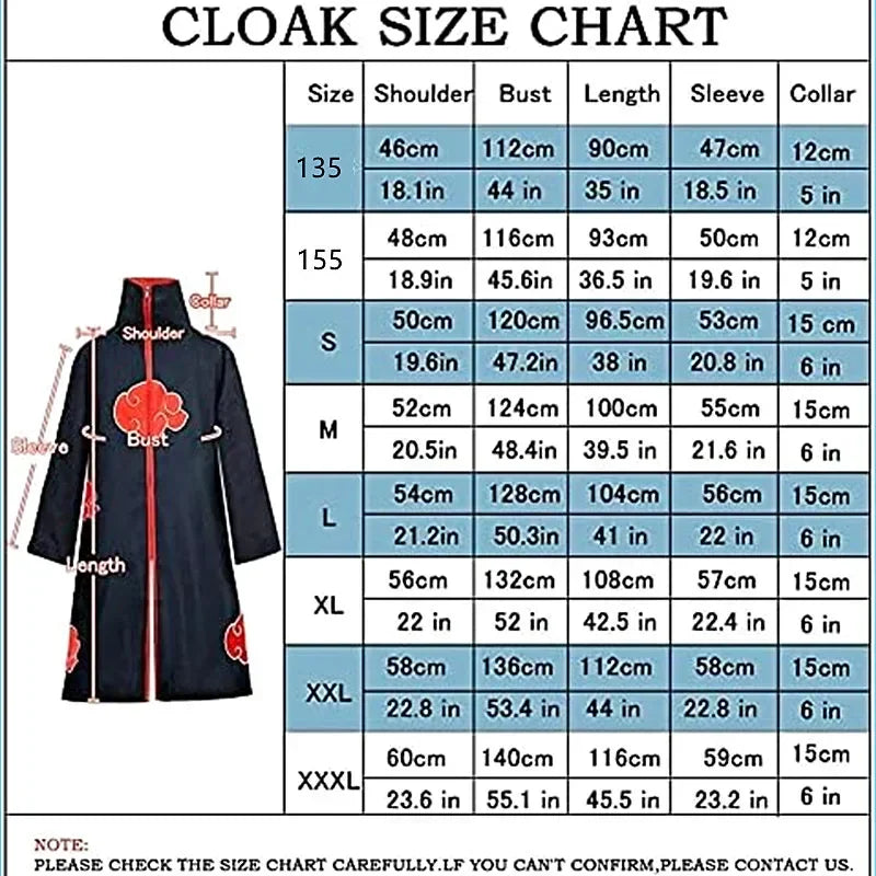 Cartoon Embroidered Standing Collar Red Cloud Cloak Robe Costume Men Kid Halloween Role Play with Rings Headdress Necklace Props