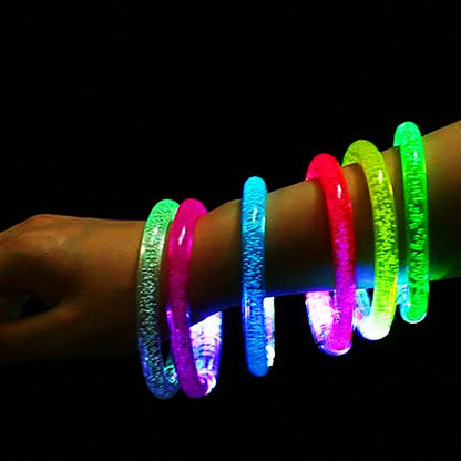 10-30 Pcs Kids Adult Party Supplies LED Light Up Bracelet Toys Birthday Wedding Guest Gifts Halloween Christmas Bar Party Favors