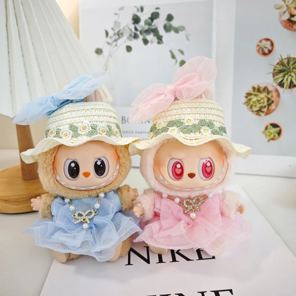 For 17cm Labubu V2 V1 Purple Dress Doll Clothes Outfit Accessories Idol Doll Clothing for Kid Gift Labubu Ropa