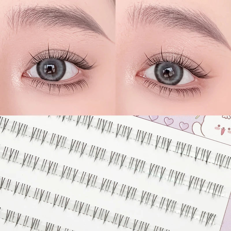 5-7mm Air Lower Eyelashes Fairy Fake LashesSegmented Natural Under Lashes Manga Bottom Lashes Makeup Eyelash Makeup Tool10 Rows