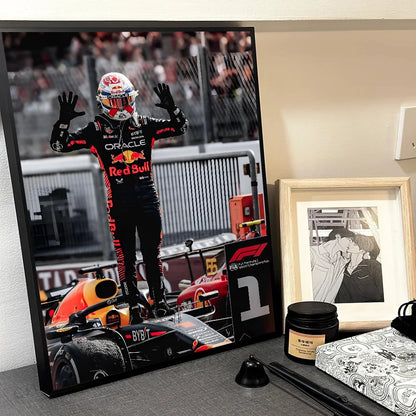 1pc F1 M-Max Verstappen Poster Self-adhesive Art Waterproof Paper Sticker Coffee House Bar Room Wall Decor