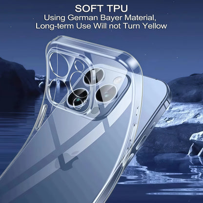 Ultra Thin Clear TPU Phone Case For iPhone 17 Air 16 15 14 13 12 11 Pro Xs Max 7 8 6 6s Plus Mini X XR 16e Soft Silicone Cover