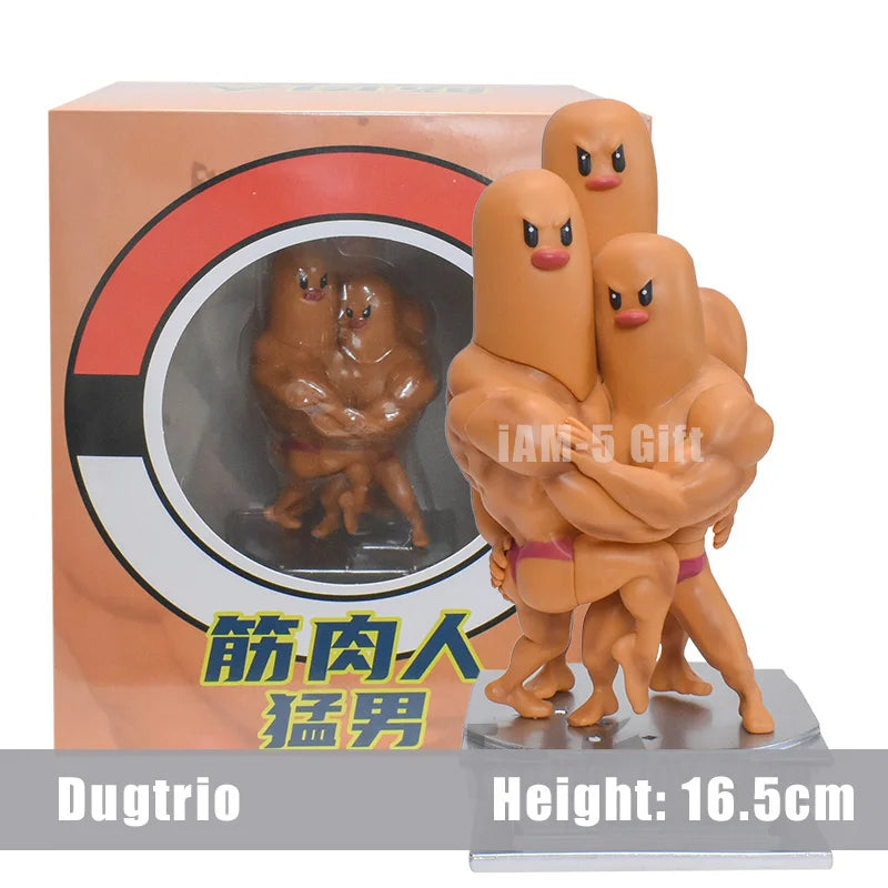 Pokemon Toys GYM Figurines Cartoon Fitness Muscle Man Action Figure Charmander Bulbasuar Squirtle Gengar Fit Model Anime Toys
