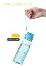 Transparent Water Bottle Portable Sport Cup for Drinking Kitchen Tools 650ML Water Bottle For School Gym Travel Girl Boy
