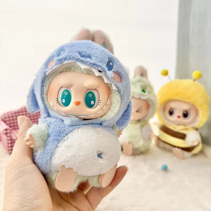 Labubu Doll Clothes Penguin Shark Bee Dinosaur Onesie - Cute Animal Jumpsuit for 17cm Pullip Blythe OB11 BJD
