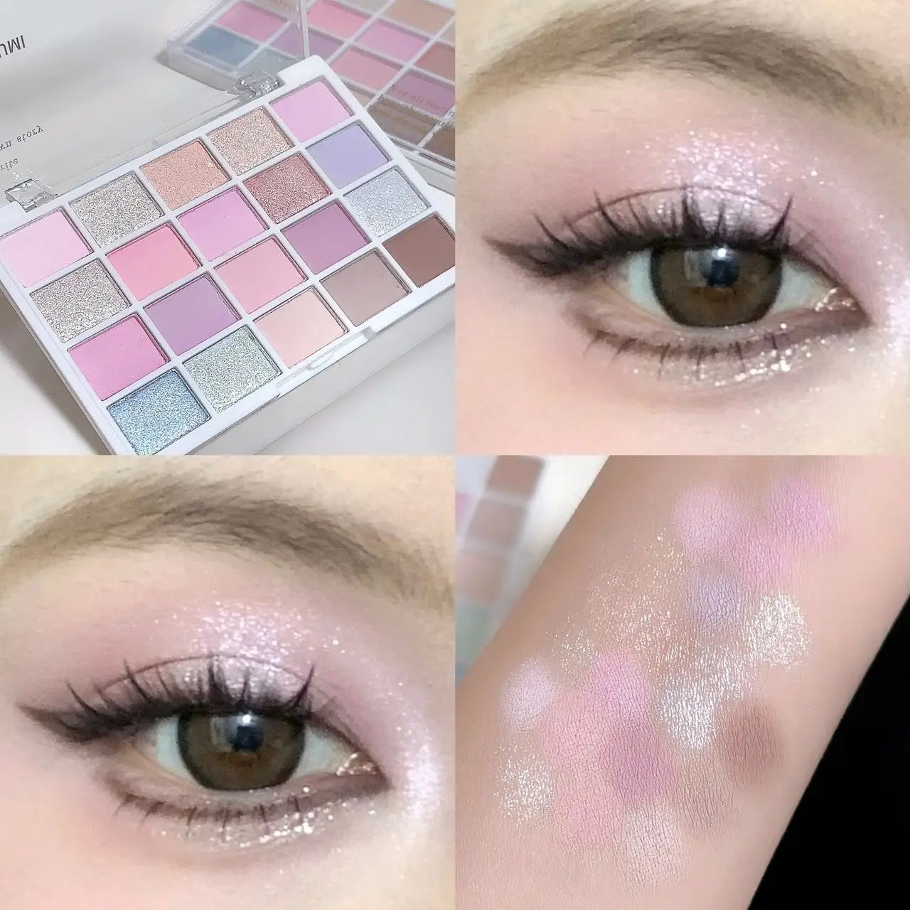 20-color eye shadow tray, cigarette powder, rose tray, warm and warm, and the atmosphere is tender and the powder is not flying