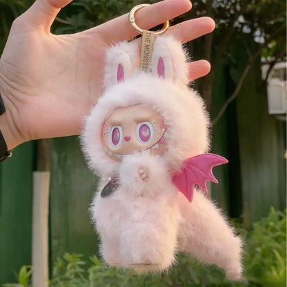 Doll Clothes  For Labubu Little Angel Pink Rabbit Plush Baby Clothes Cute And Fashionable Angel Cotton Doll Clothing Doll Sets