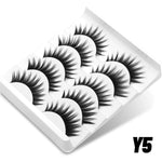 GROINNEYA Manga Lashes Cat Eye Lashes 3D Natural False Lashes Fluffy Soft Cross Wispy Natural Eyelash Extension Makeup