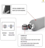 Thermos Bottle Stainless Steel Thermal Water Bottle Cup Thermal Coffee Mug Insulated Vacuum Tumbler Rubber Paint Sports Kettle