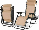 Homfa Folding Sun Lounger Set with Table