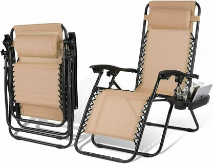 Ensemble de chaises longues pliantes Homfa avec table