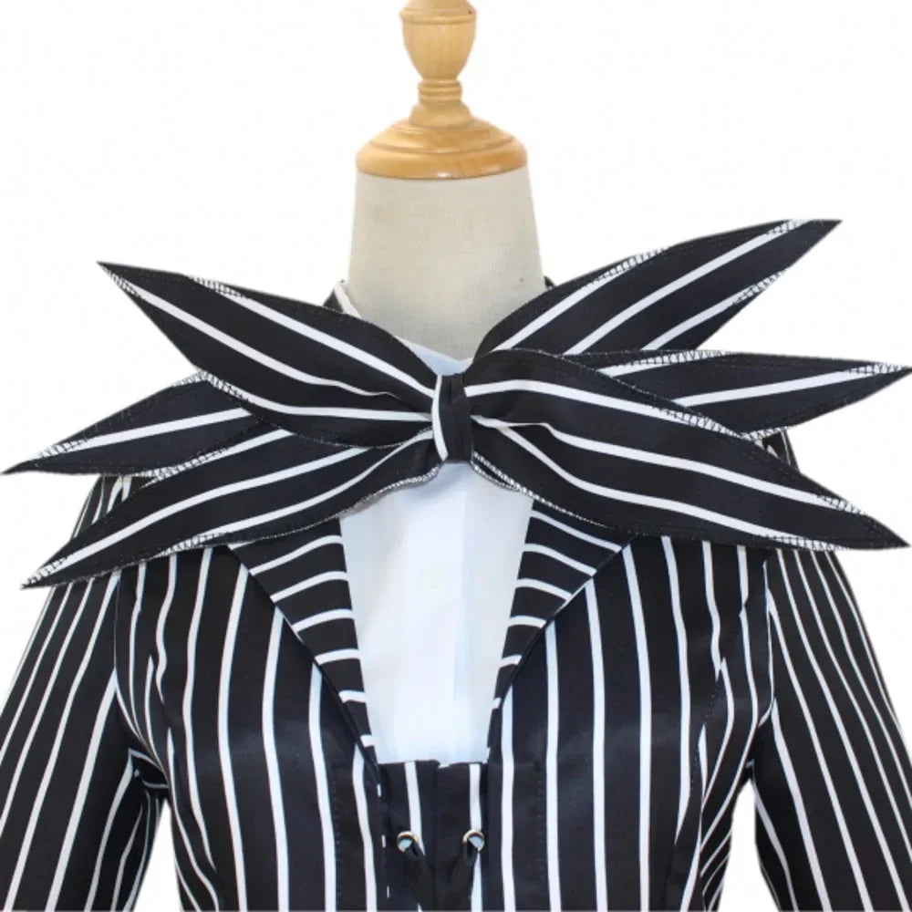 Anime Jack Skellington Cosplay Costume for Adult The Nightmare Before Christmas Jack Uniform Clothes Suit Halloween Costumes