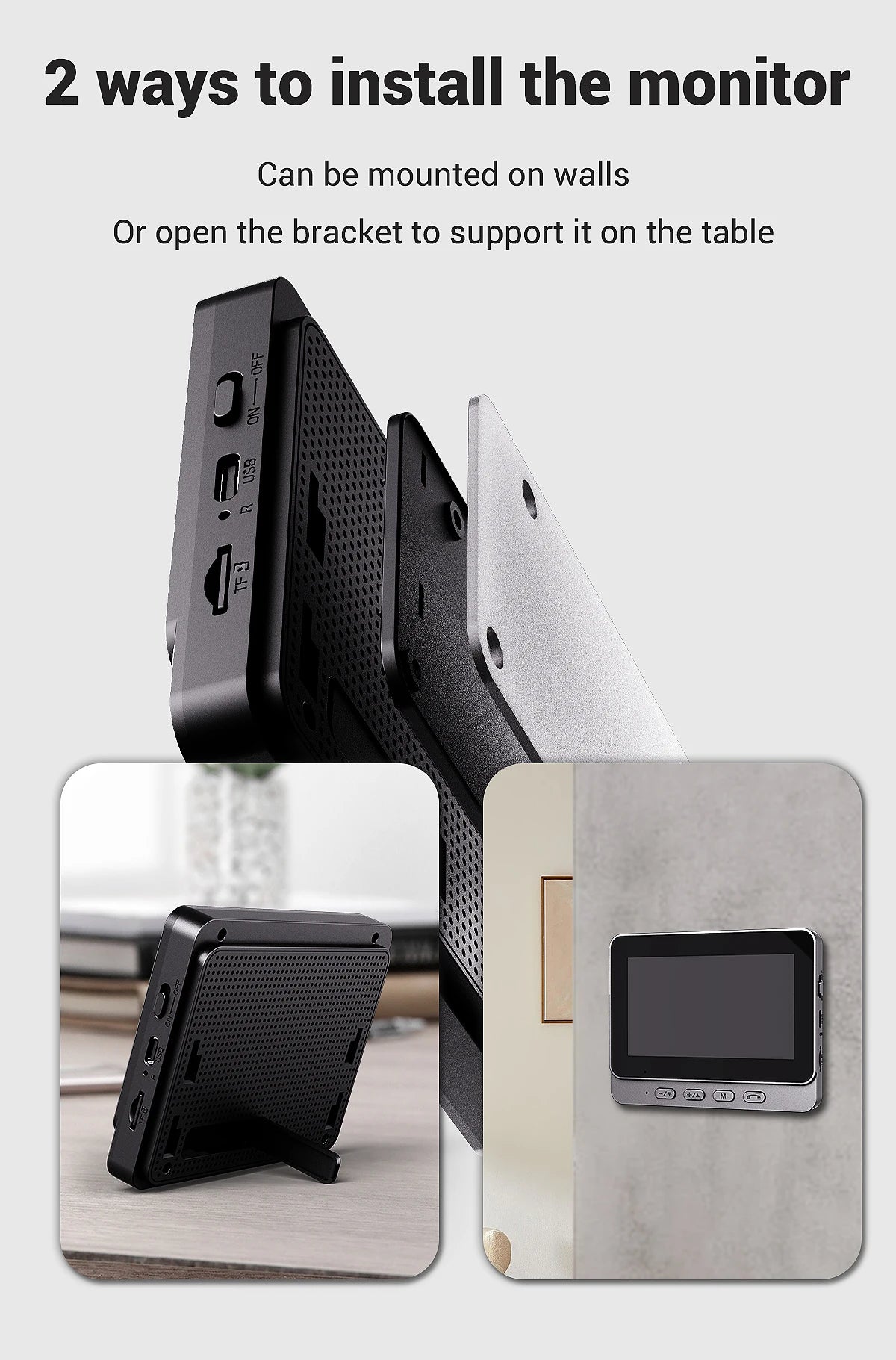 Smart Video Doorbell Outdoor Waterproof Intercom Doorbell Infrared Night Vision Audio Real-Time Monitoring Security Camera