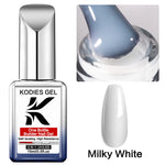KODIES GEL Builder Nail Gel in a Bottle Milky Pink 15ML Brush on Builder Extension Gel Polish Soak Off French Manicure Hard Gel