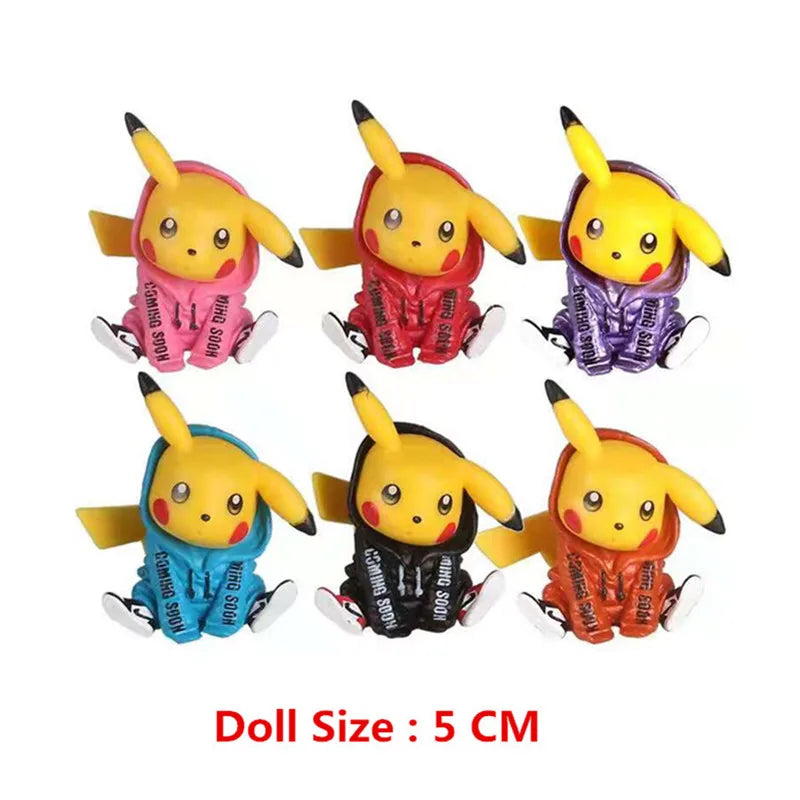 Pokemon Cartoons Anime Figures Toys Snorlax Pikachu Eevee Pocket Monster Figure Doll Model Kids Birthday Gift Bulk Buy Lot