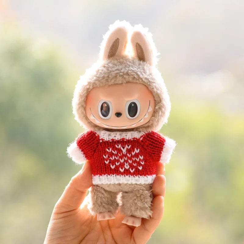 17cm Cute Mini Plush Doll'S Clothes Outfit Accessories For Korea Kpop Exo Labubu Idol Dolls Sweater Clothing DIY Kids Girl Gift