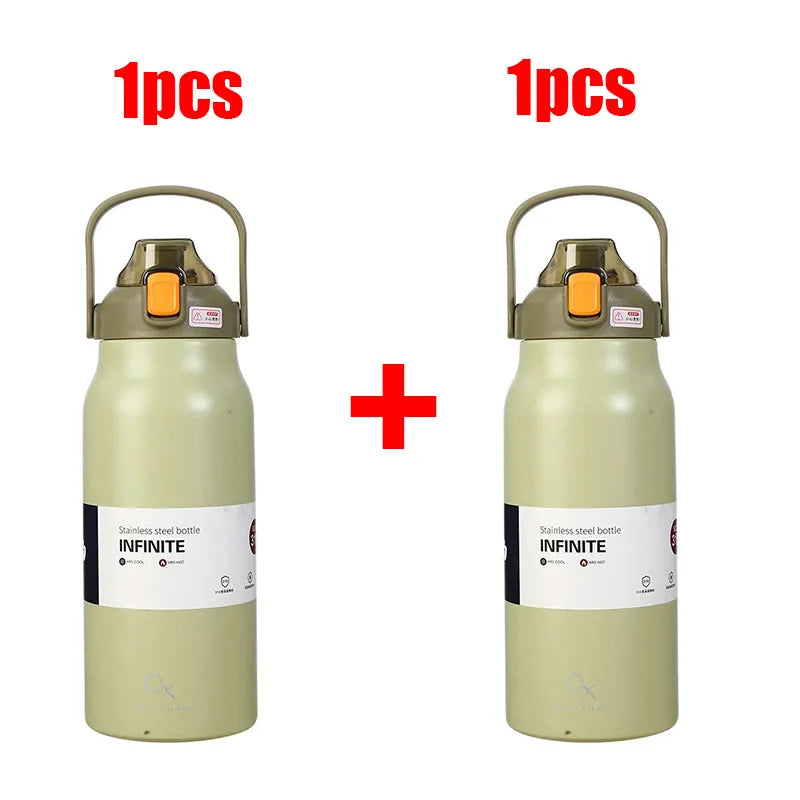 1.3L/1.7L Large Capacity Thermo Bottle Outdoor Mug Stainless Steel Thermos Water Bottle Portable Vaccum Flask Cold And Hot Tumbl