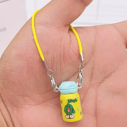 Dollhouse Mini Pendant Model Cartoon Cute Little Mini Mobile Phone Ornament for 15-17cm labubu Cartoon Pendant Sweet Couple Gift