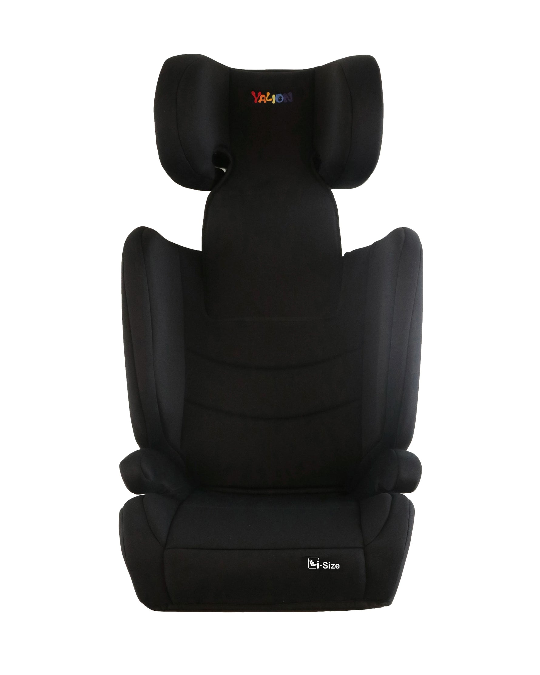 I-Size child seat booster 100-150cm with ISOFIX | Adjustable headrest & 3-point strap | ECE R129 Certified (black)