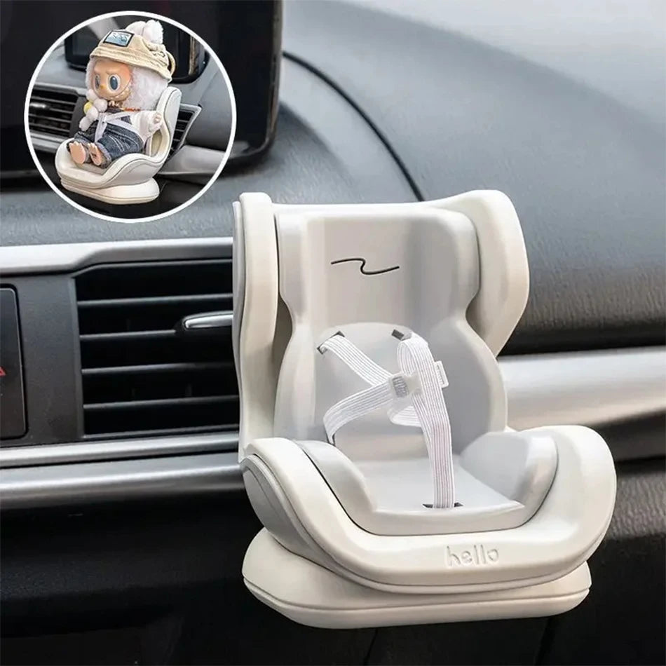 4 Styles For Car Doll Safety Seat Cartoon Chair Model Kawaii Doll Seat Outlet Decor Car Interior Styling Labubu Accessories ﻿