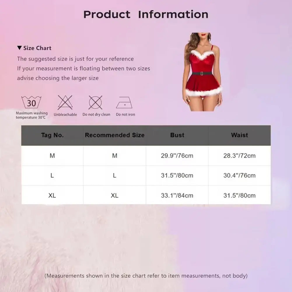 Sexy Christmas Costume for Women, Santa Dress Party Outfit with Sexy Style, New Year Eve