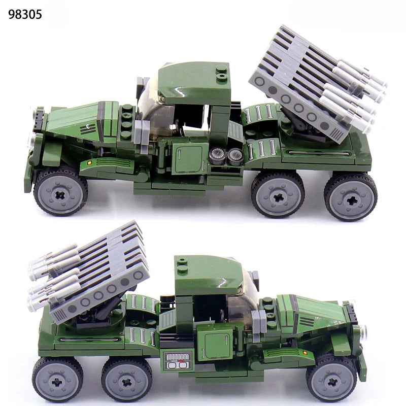 Military Patrol German Opel truck anti-aircraft gun Weapon Building Blocks WW2 Army Soldiers Brinquedos Bricks Classic Kids Toys