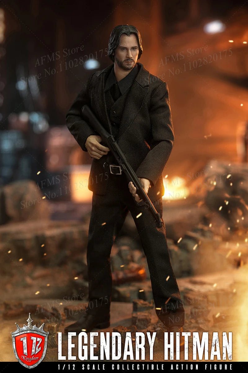 Kingdom KD9001 1/12 Scale Collectible Figure Killer John Wick Keanu Reeves Model 6inch Full Set Men Soldier Action Figure Soldie