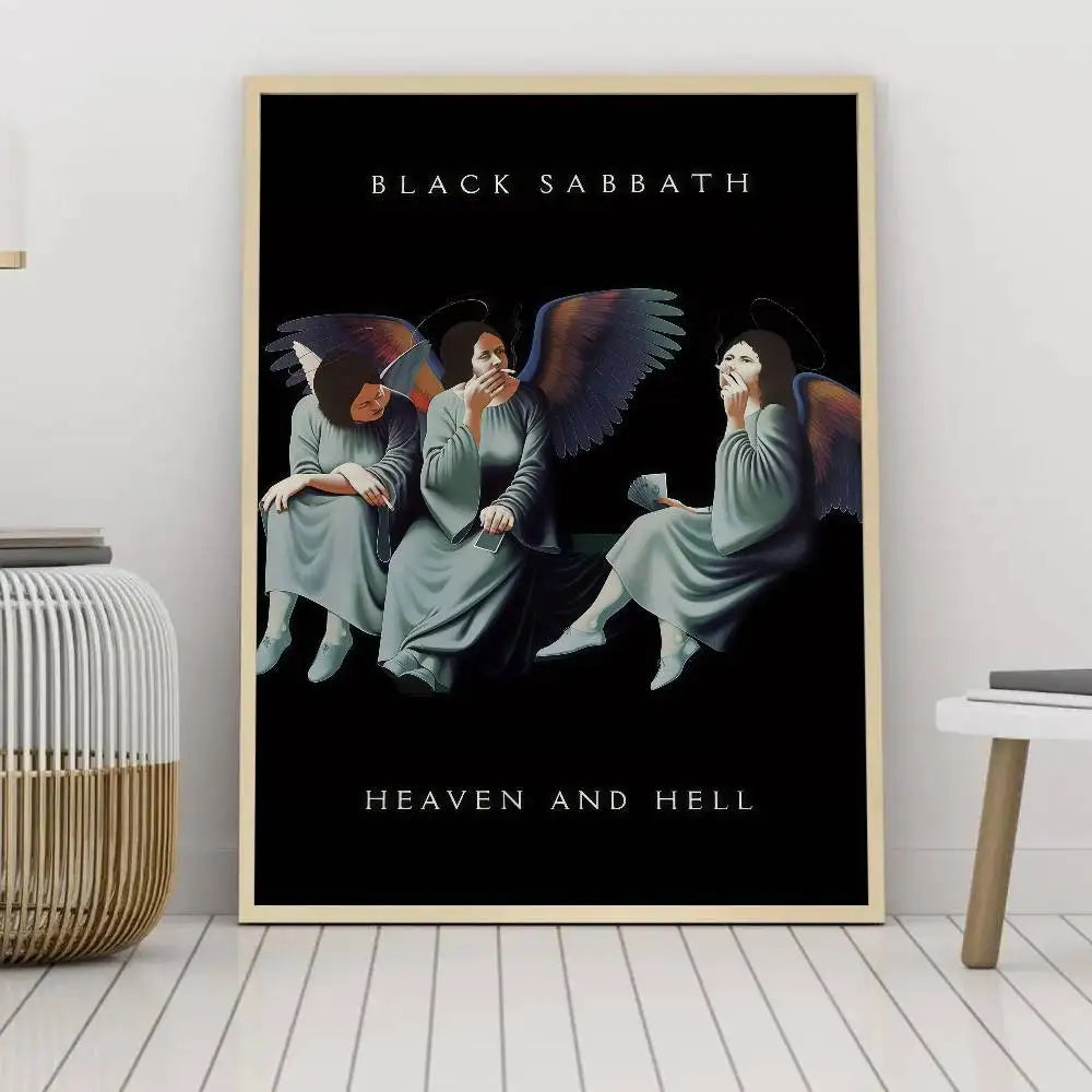 B-Black Sabbath Paranoid Poster Self-adhesive Art Waterproof Paper Sticker Coffee House Bar Room